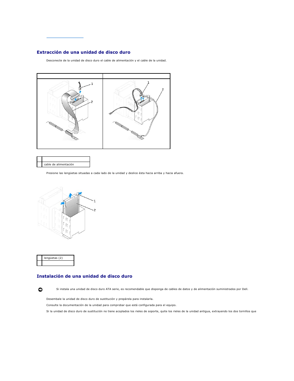 Extracción de una unidad de disco duro, Instalación de una unidad de disco duro | Dell OptiPlex GX270 User Manual | Page 141 / 183