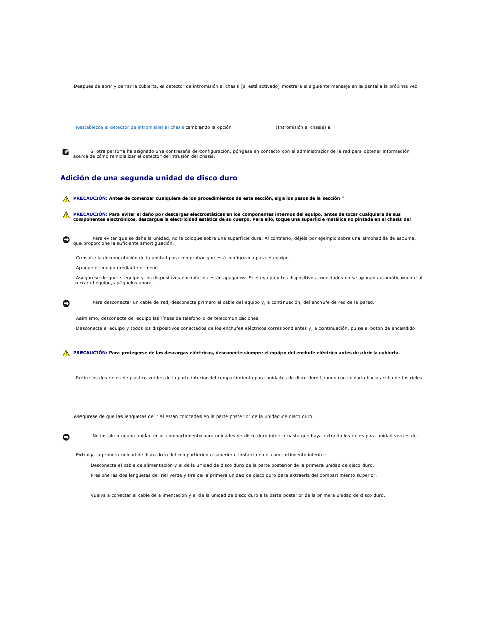 Adición de una segunda unidad de disco duro | Dell OptiPlex GX270 User Manual | Page 143 / 183