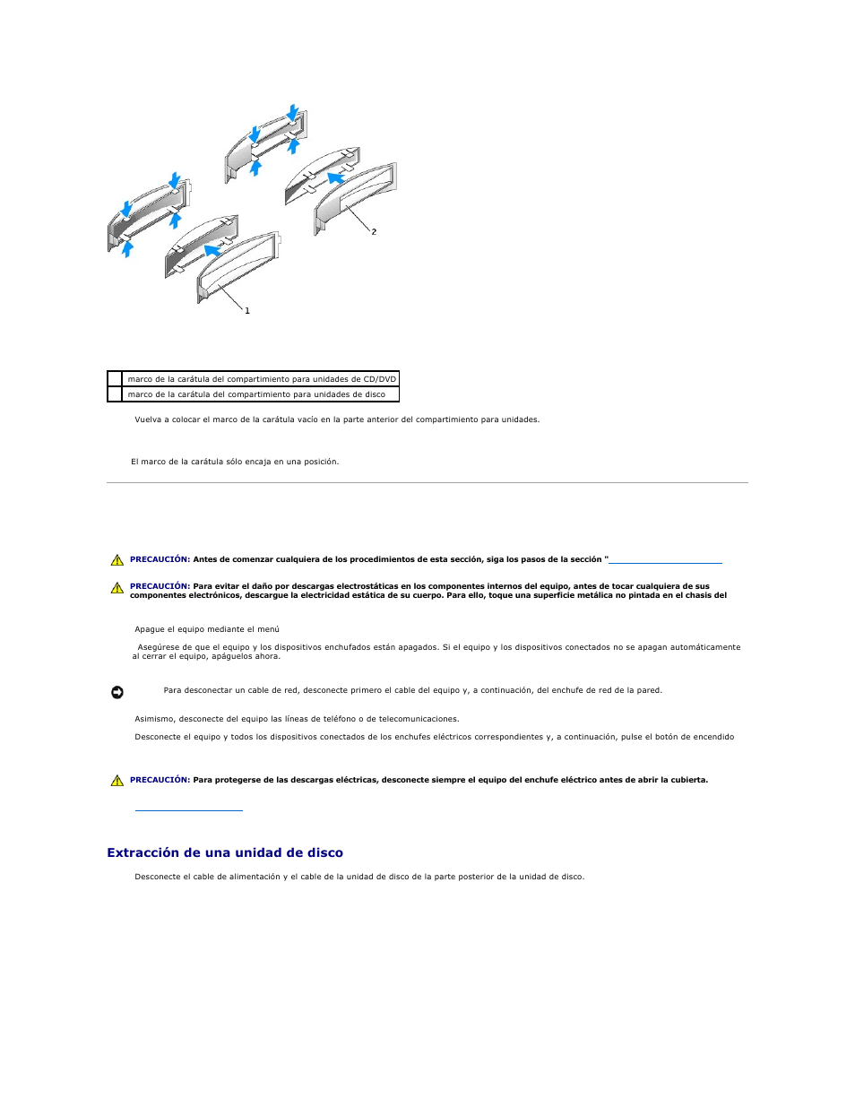 Unidad de disco, Extracción de una unidad de disco | Dell OptiPlex GX270 User Manual | Page 146 / 183