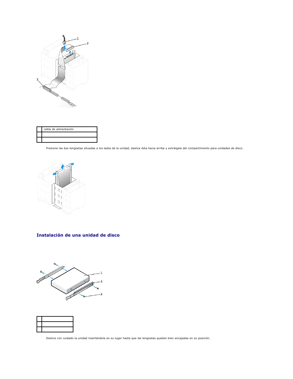 Instalación de una unidad de disco | Dell OptiPlex GX270 User Manual | Page 147 / 183