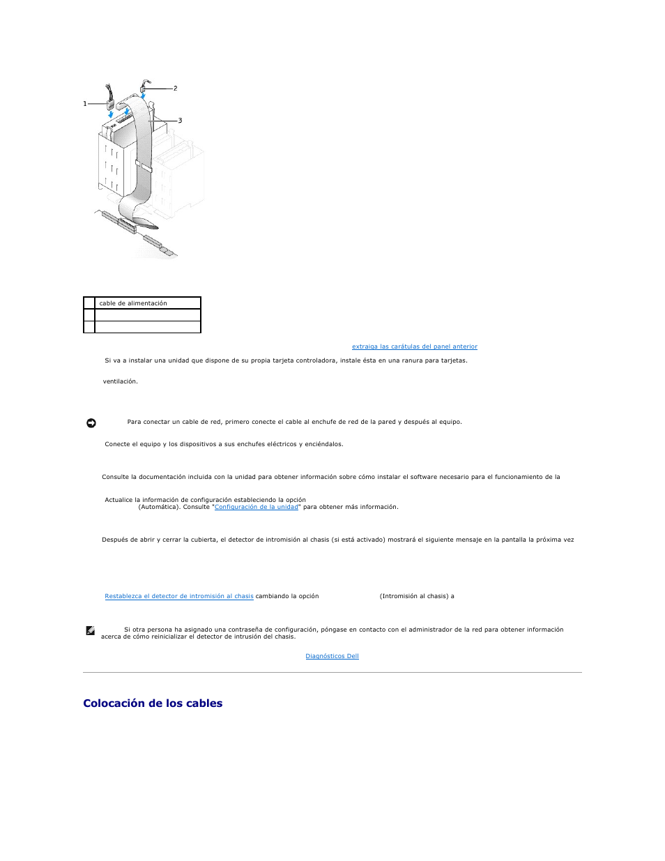 Colocación de los cables | Dell OptiPlex GX270 User Manual | Page 151 / 183