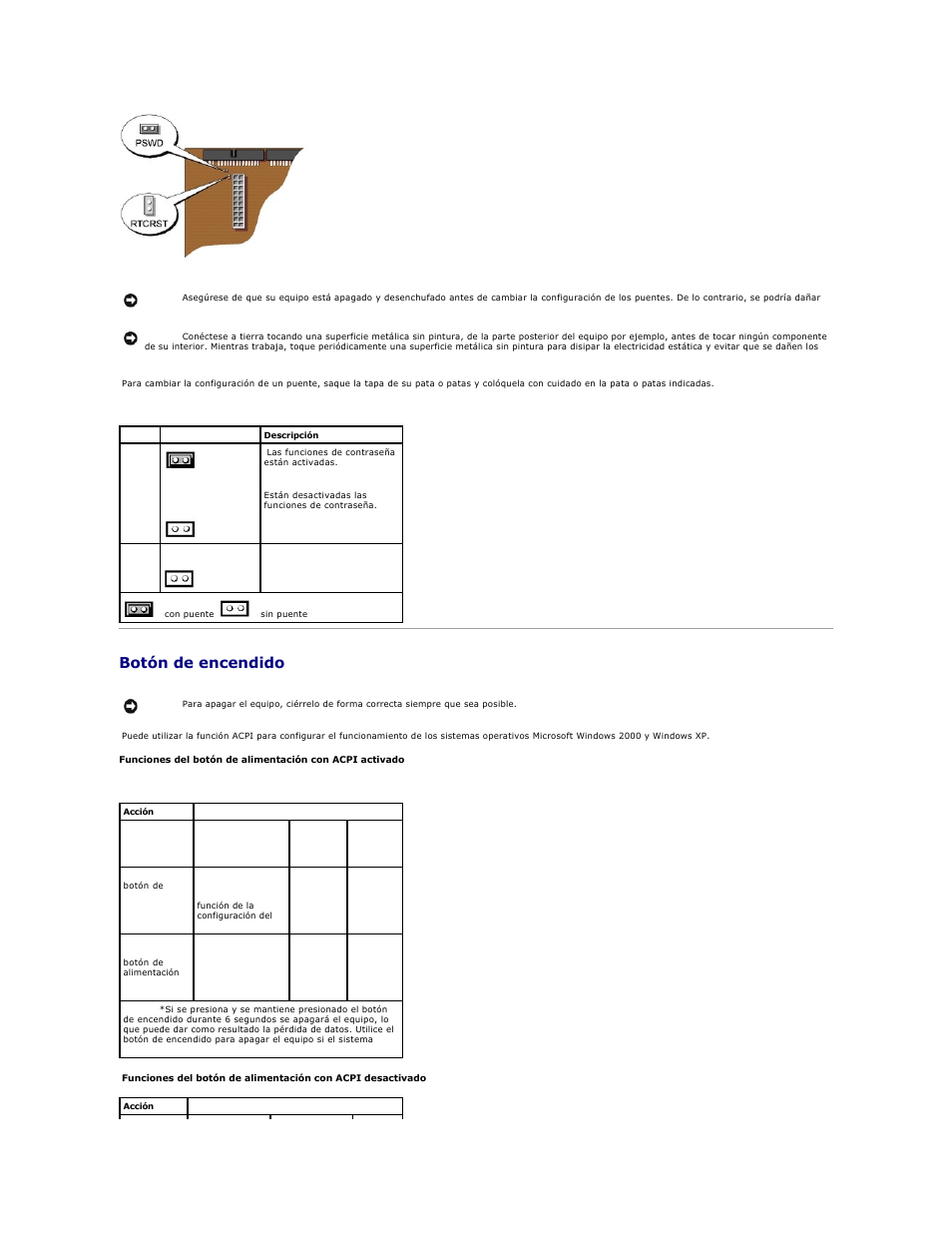 Botón de encendido | Dell OptiPlex GX270 User Manual | Page 20 / 183
