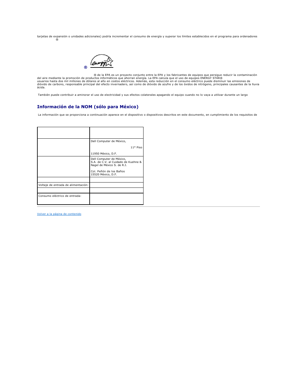 Información de la nom (sólo para méxico) | Dell OptiPlex GX270 User Manual | Page 56 / 183