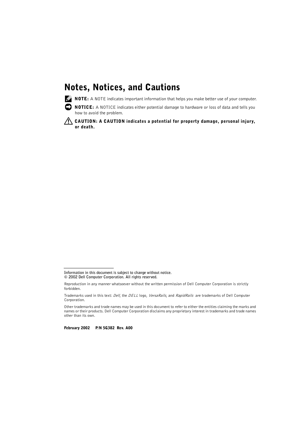 Notes, notices, and cautions | Dell PowerVault 775N (Rackmount NAS Appliance) User Manual | Page 2 / 176