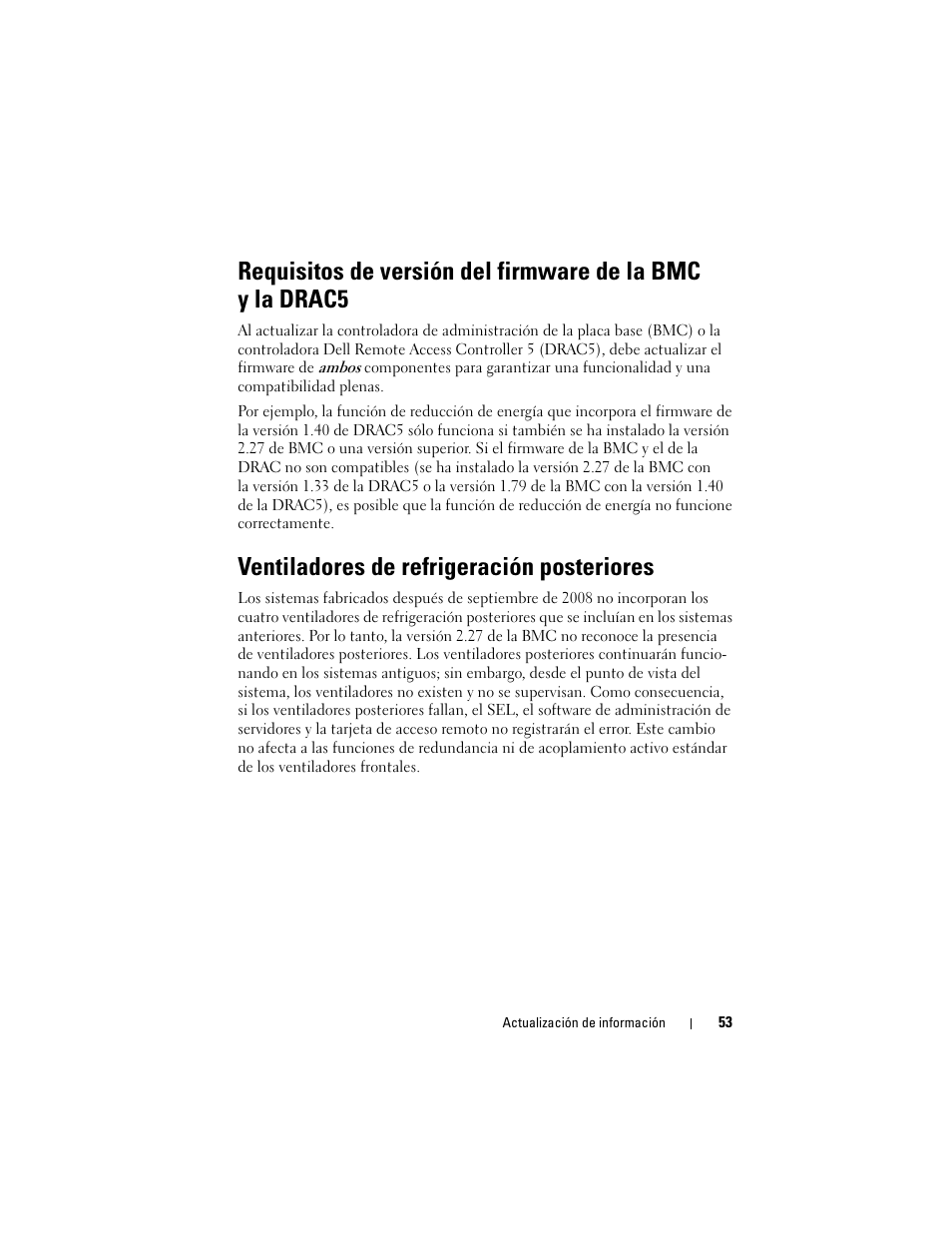 Ventiladores de refrigeración posteriores | Dell PowerEdge R900 User Manual | Page 53 / 56