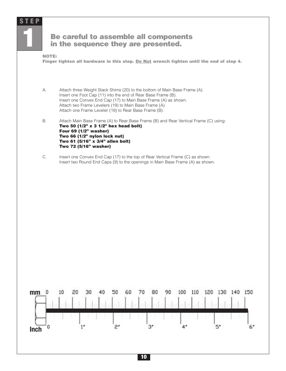 Mm inch | Body Solid G2B User Manual | Page 10 / 86