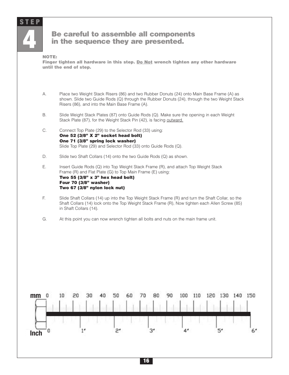 S t e p | Body Solid G2B User Manual | Page 16 / 86