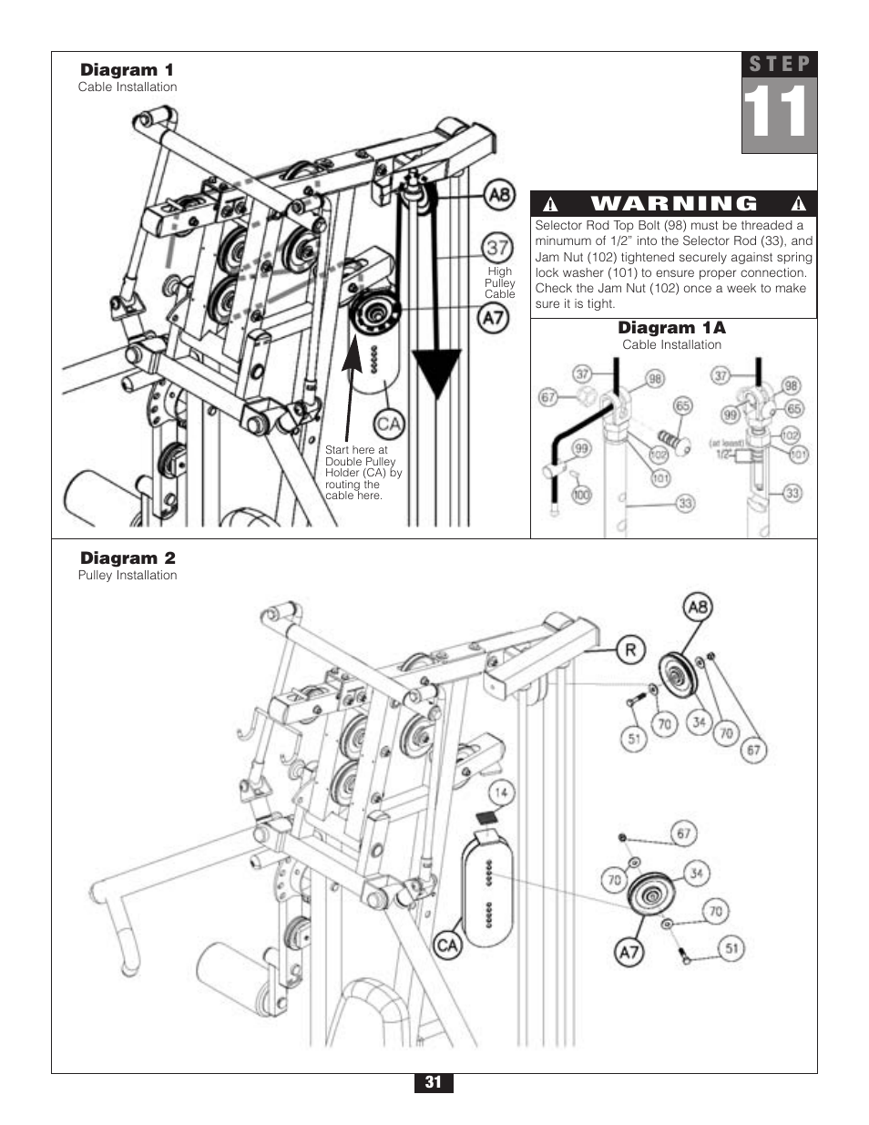 S t e p | Body Solid G2B User Manual | Page 31 / 86
