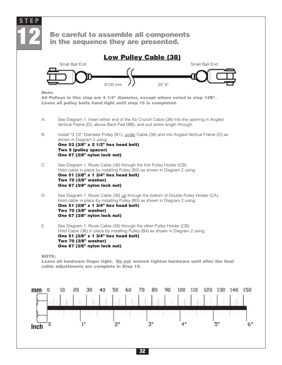 Low pulley cable (38) | Body Solid G2B User Manual | Page 32 / 86