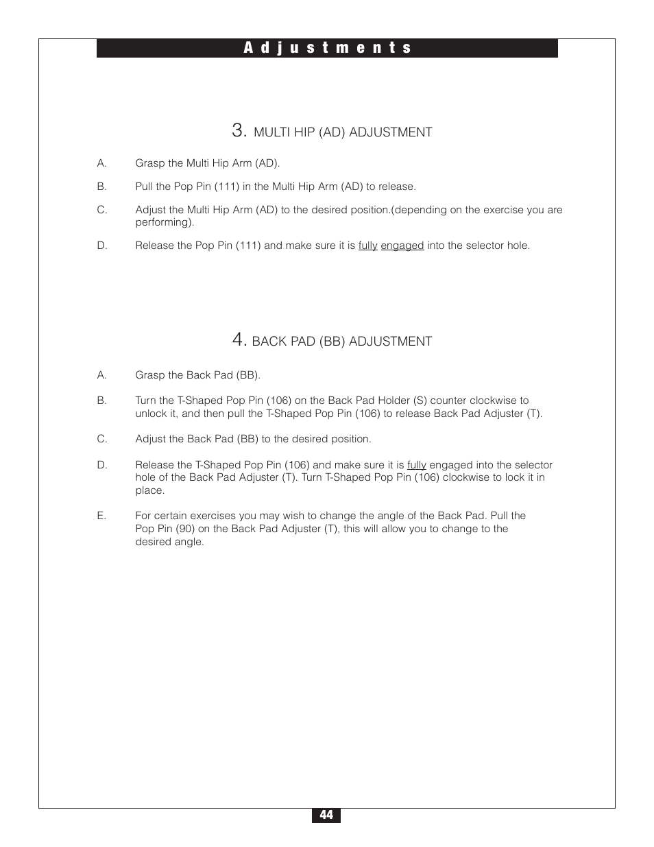 Body Solid G2B User Manual | Page 44 / 86