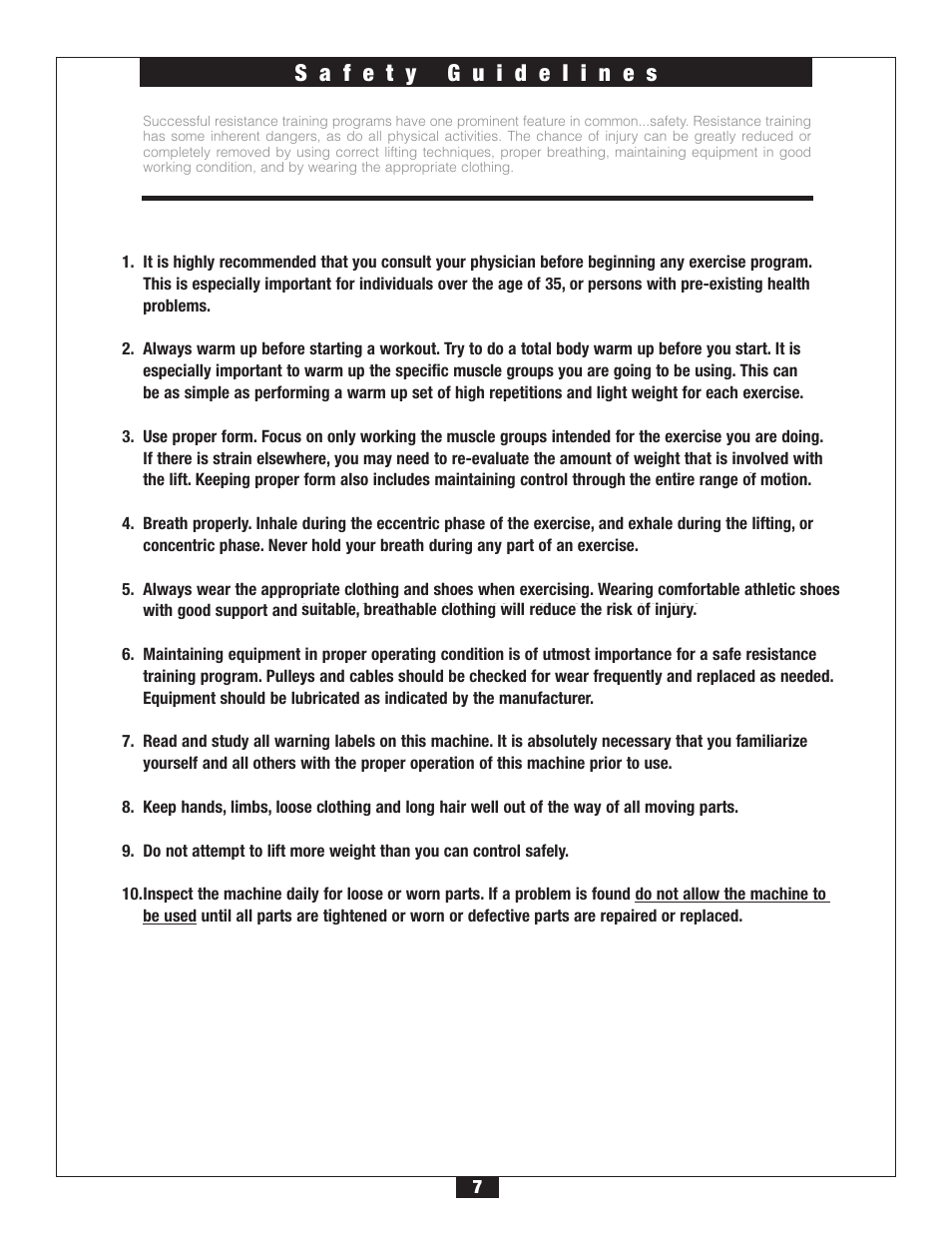 Body Solid G2B User Manual | Page 7 / 86