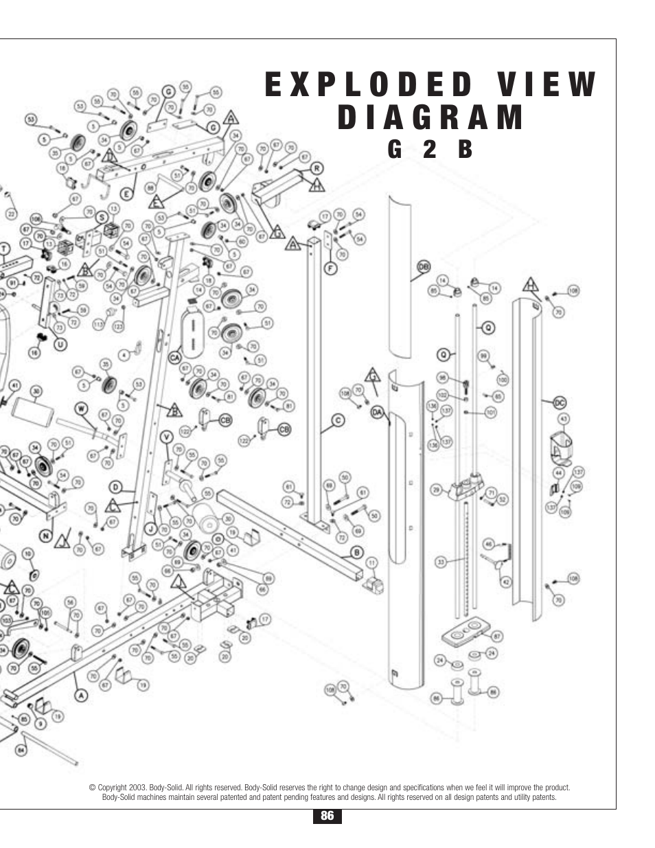 G 2 b | Body Solid G2B User Manual | Page 86 / 86