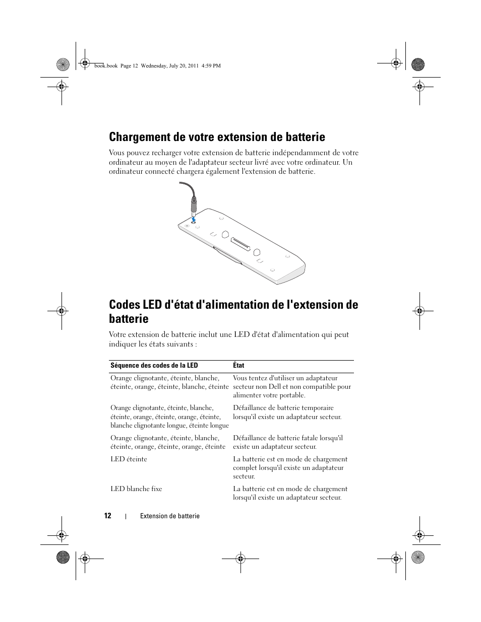 Chargement de votre extension de batterie | Dell Latitude E5520M (Early 2011) User Manual | Page 14 / 32