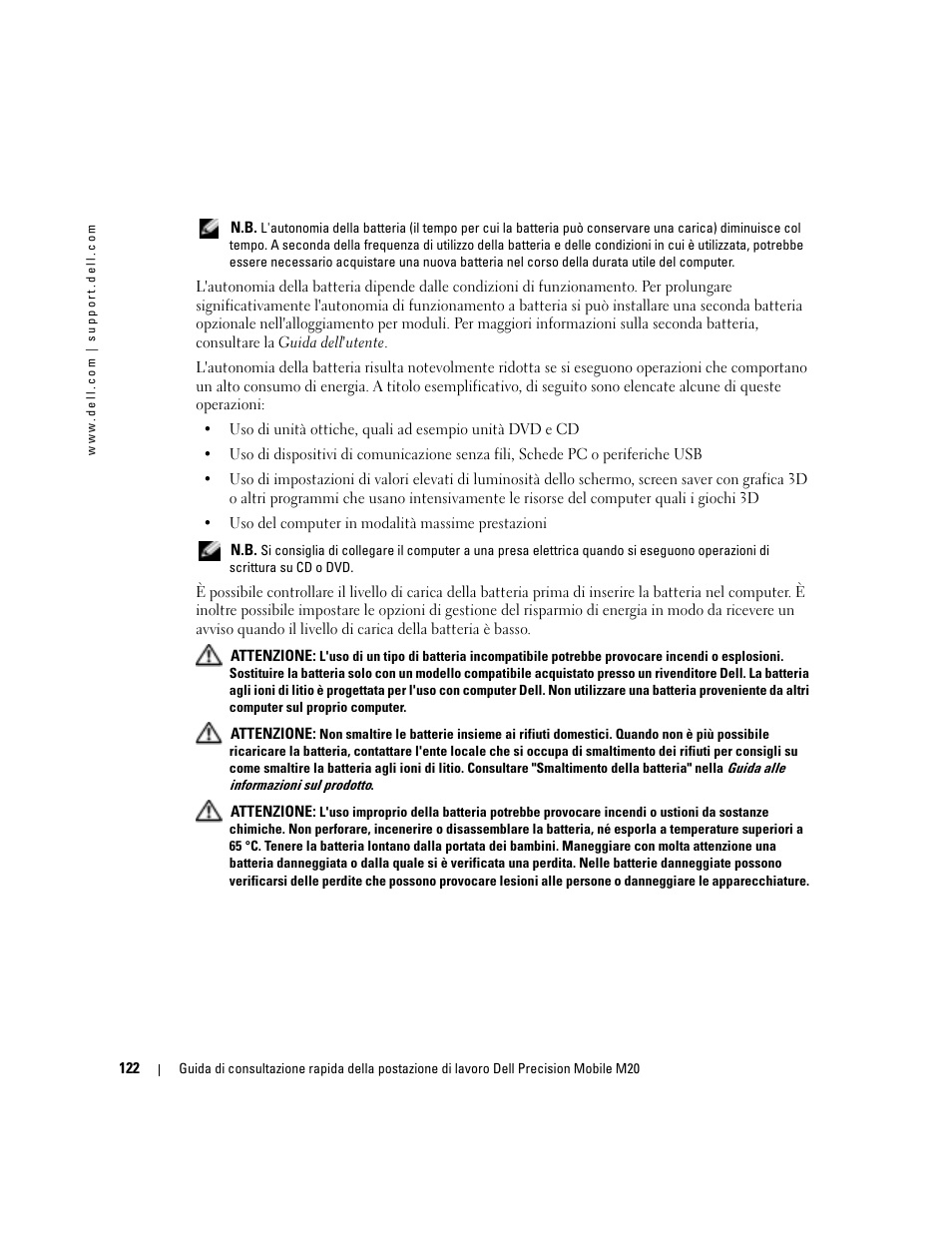 Dell Precision M20 User Manual | Page 122 / 168