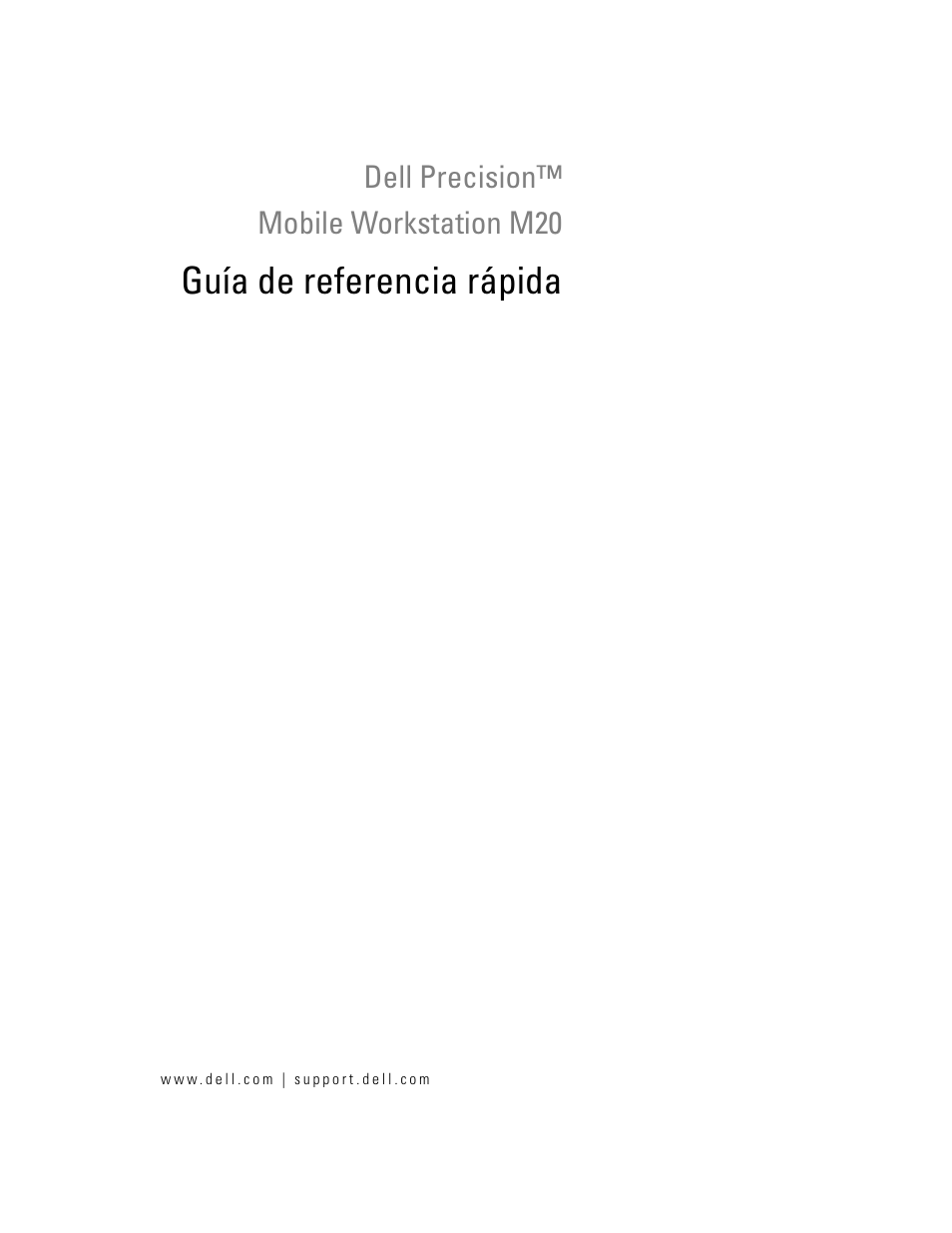 Guía de referencia rápida | Dell Precision M20 User Manual | Page 141 / 168