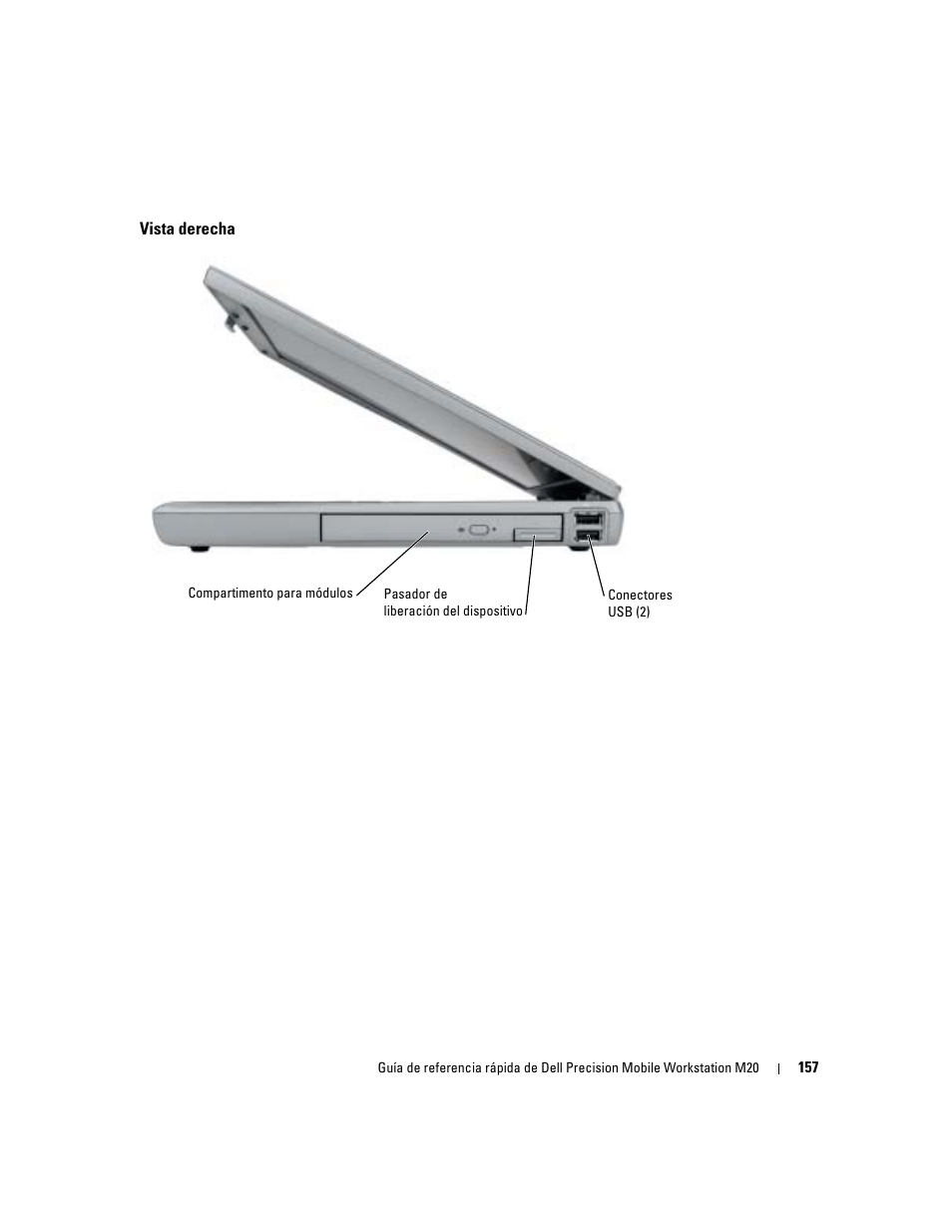 Vista derecha | Dell Precision M20 User Manual | Page 157 / 168