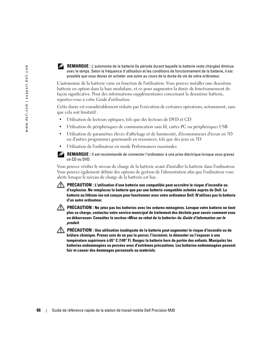 Dell Precision M20 User Manual | Page 66 / 168