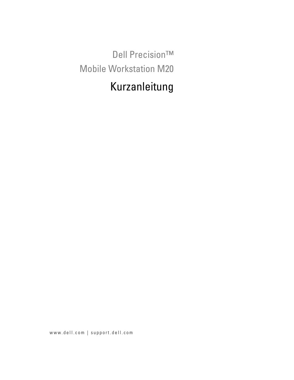 Kurzanleitung | Dell Precision M20 User Manual | Page 85 / 168