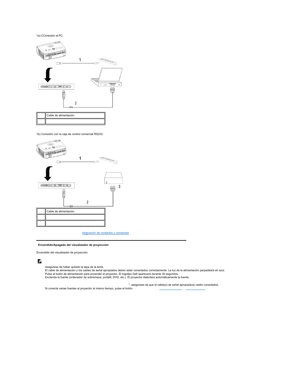 Encendido/apagado del visualizador de proyección | Dell Projector 4100MP User Manual | Page 16 / 47