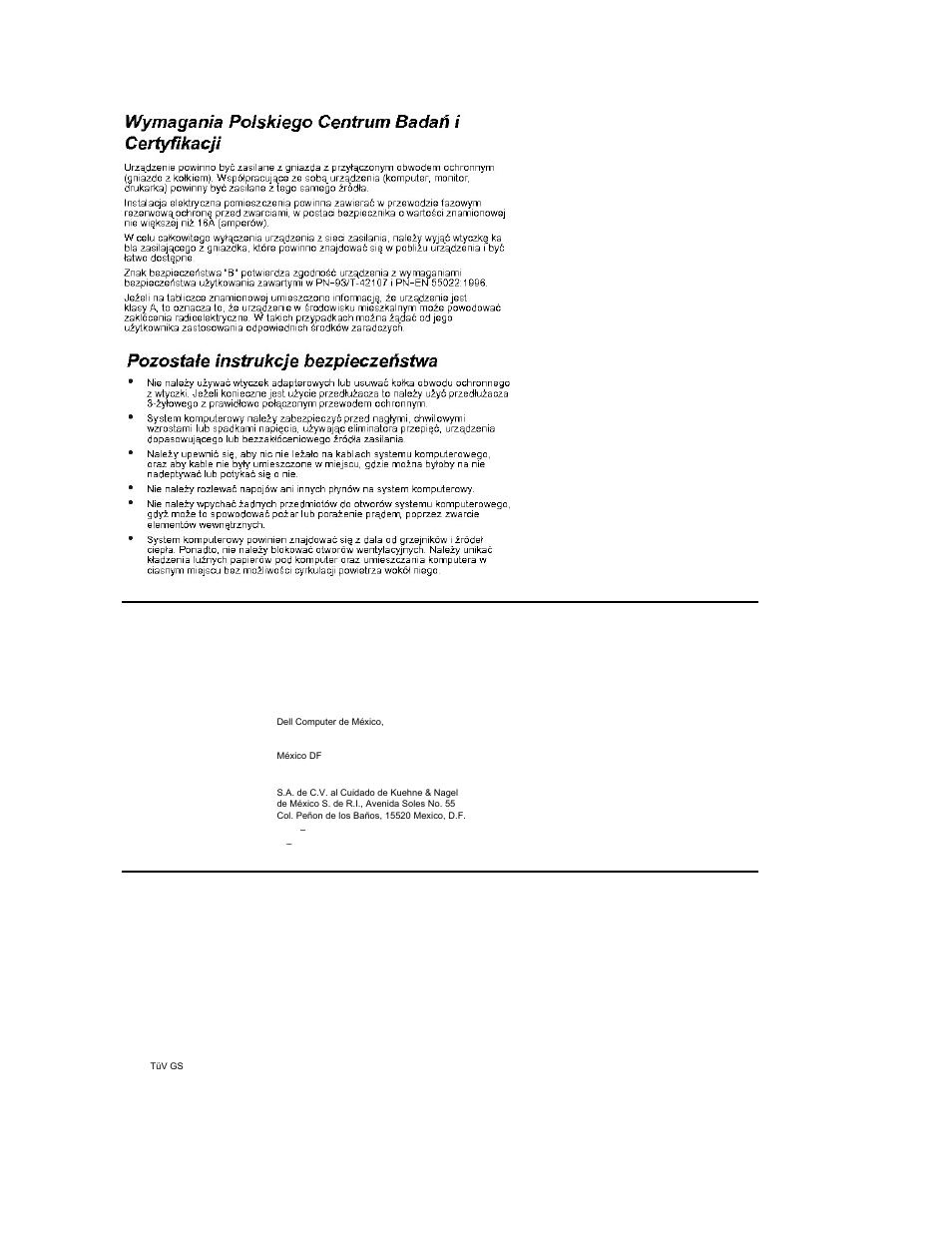 Nom information (mexico only), Regulatory listing | Dell Projector 4100MP User Manual | Page 23 / 47