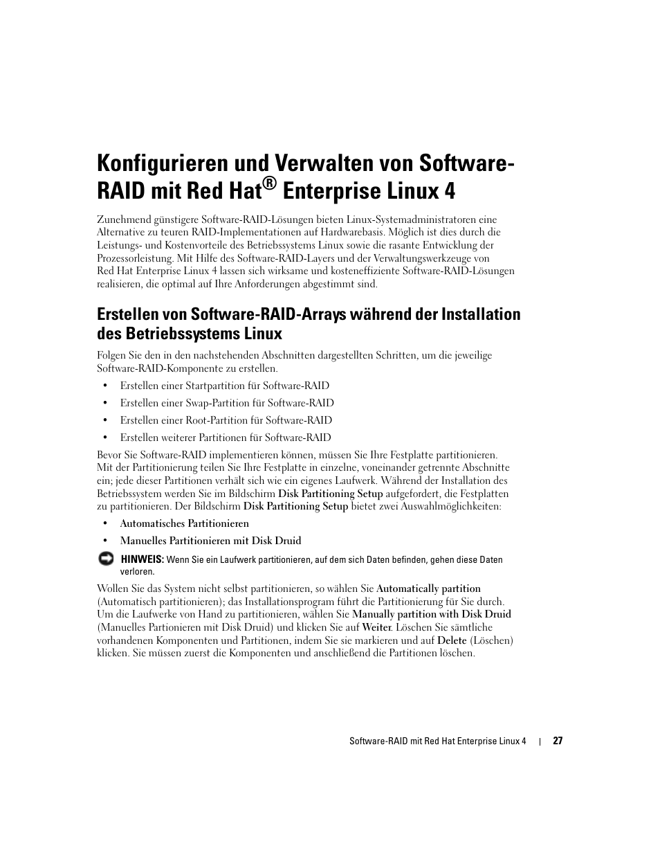 Enterprise linux 4 | Dell Software RAID with Red Hat Enterprise Linux4 User Manual | Page 29 / 58