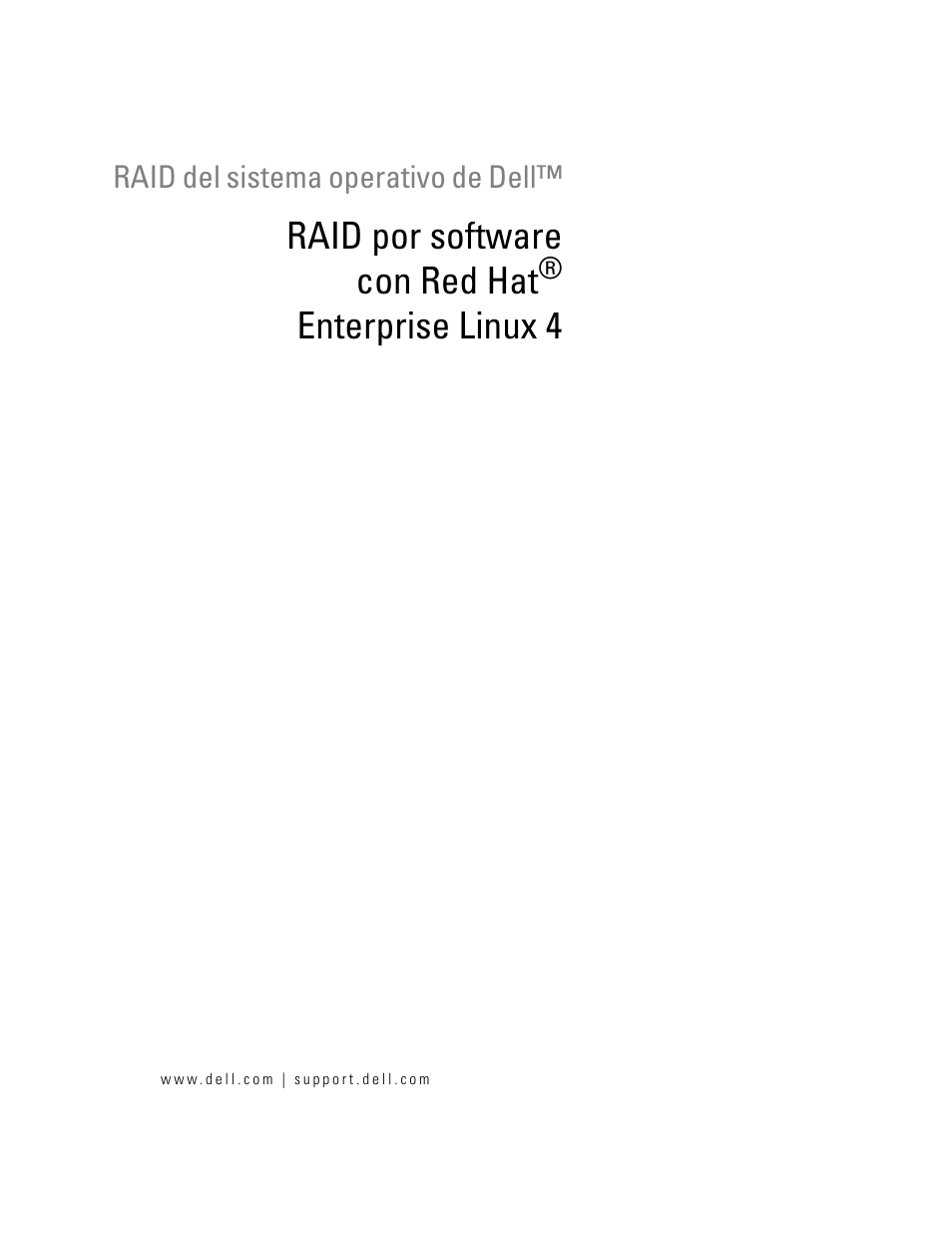 Raid por software con red hat® enterprise linux 4, Raid por software con red hat, Enterprise linux 4 | Dell Software RAID with Red Hat Enterprise Linux4 User Manual | Page 51 / 58