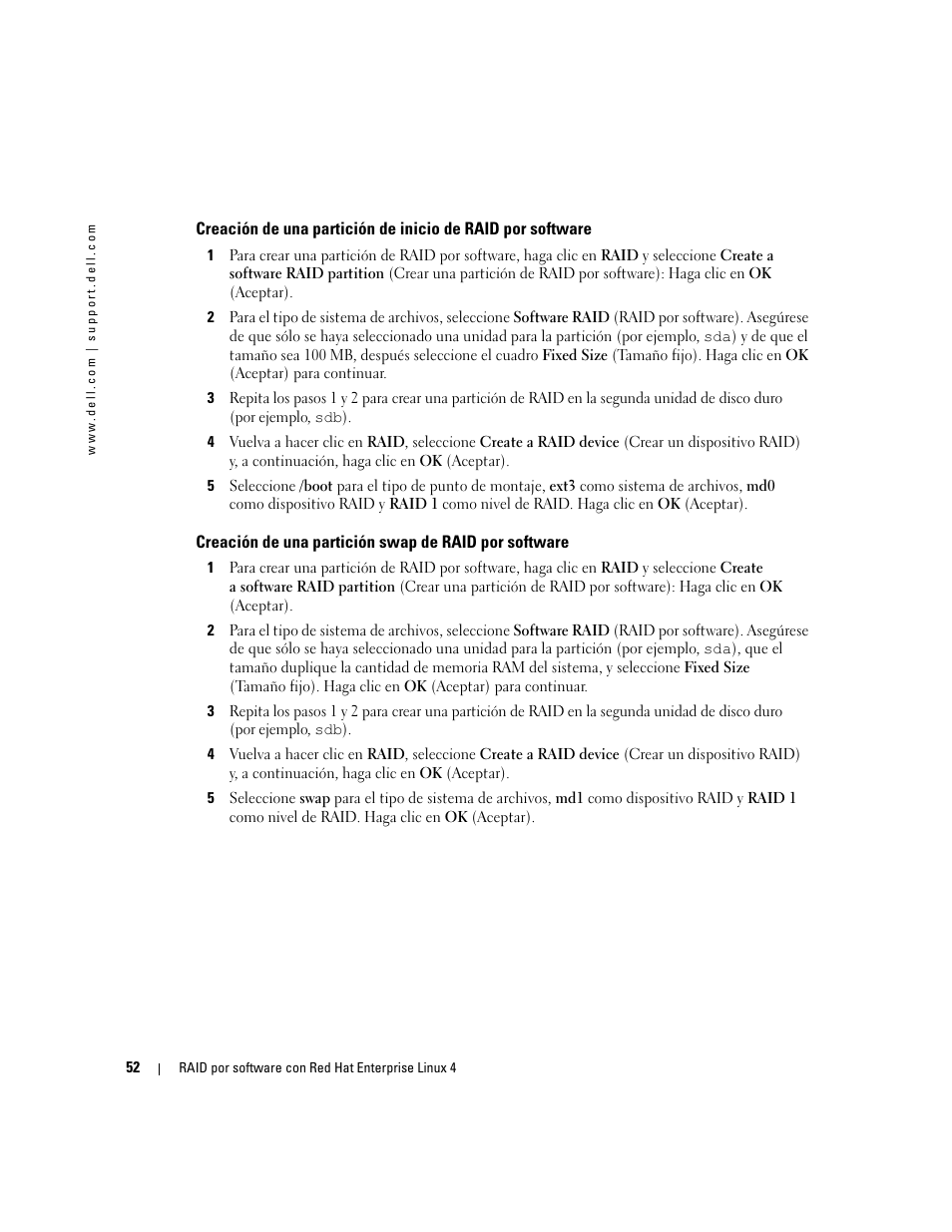 Dell Software RAID with Red Hat Enterprise Linux4 User Manual | Page 54 / 58