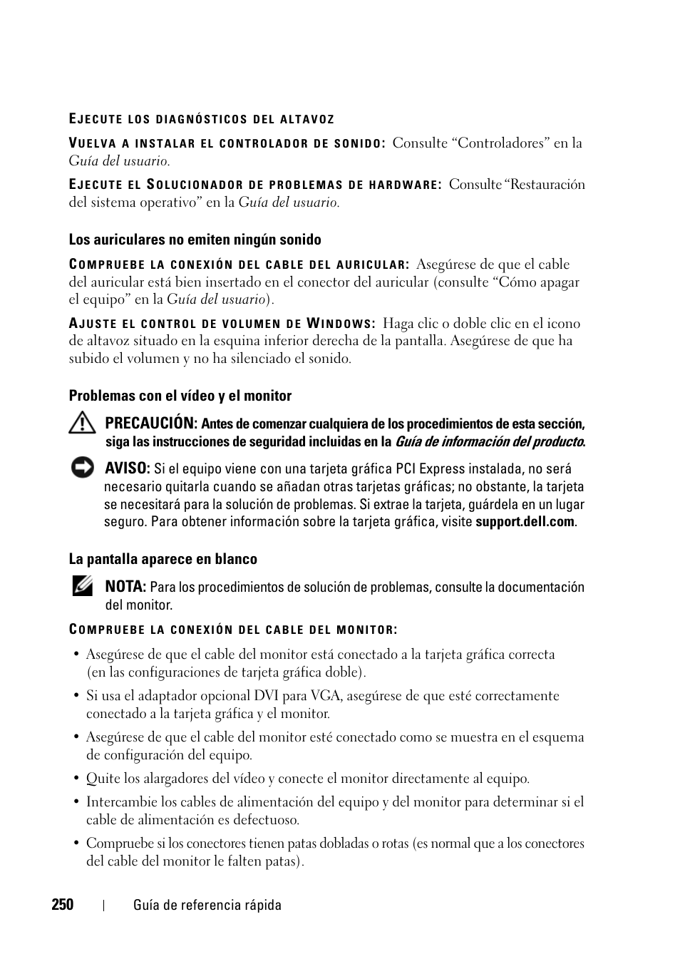 Dell Precision T5400 (Late 2007) User Manual | Page 250 / 258