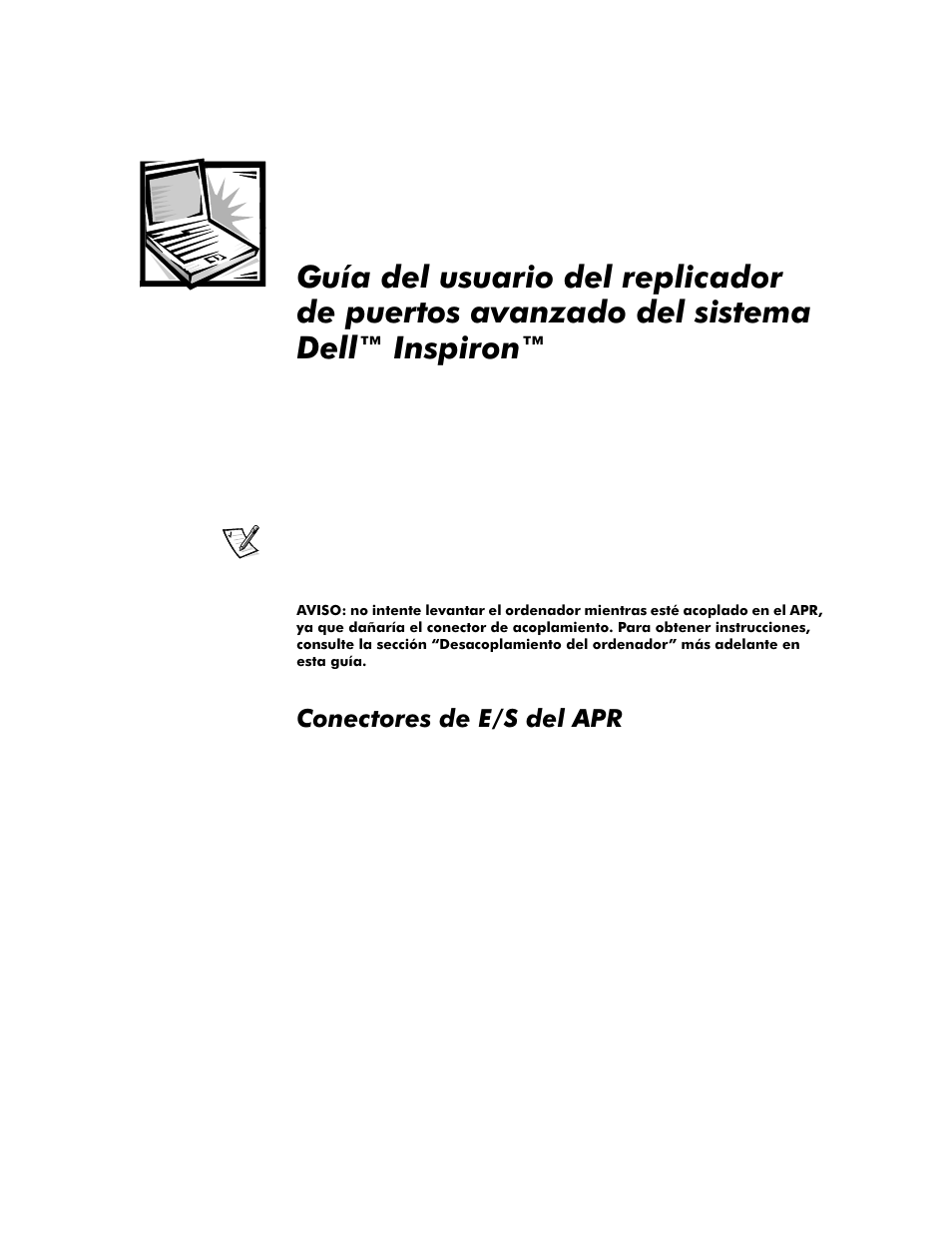 Conectores de e/s del apr, Conectores de e/s del apr -1 | Dell Inspiron 3800 User Manual | Page 133 / 158