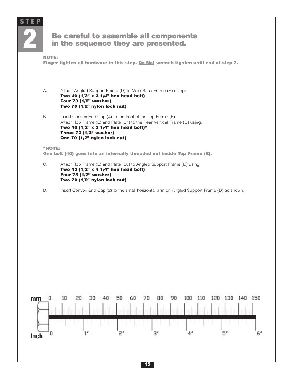 Mm inch, S t e p | Body Solid G6B User Manual | Page 12 / 90