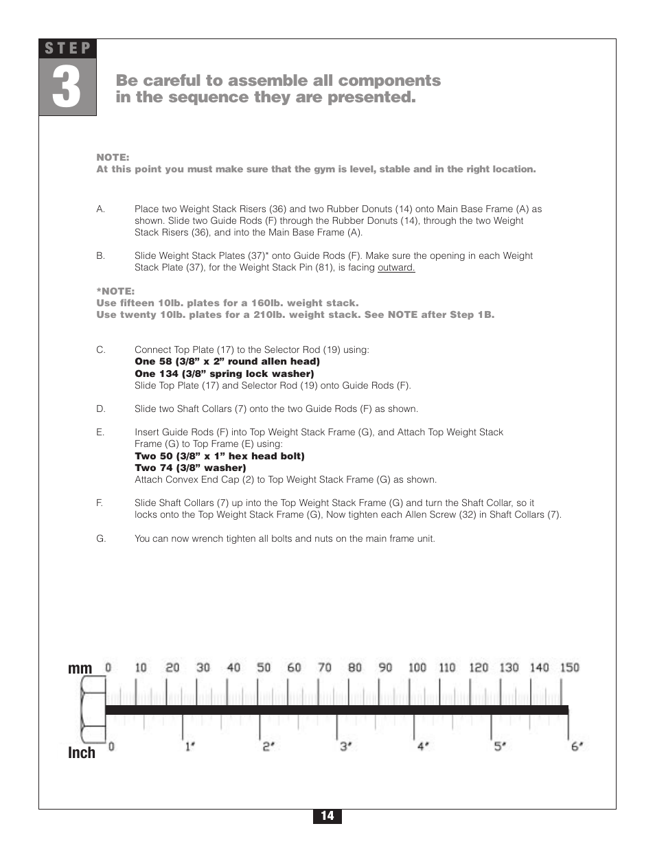 S t e p | Body Solid G6B User Manual | Page 14 / 90