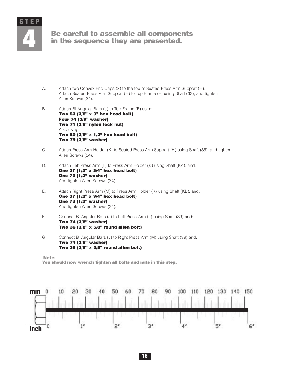 S t e p | Body Solid G6B User Manual | Page 16 / 90