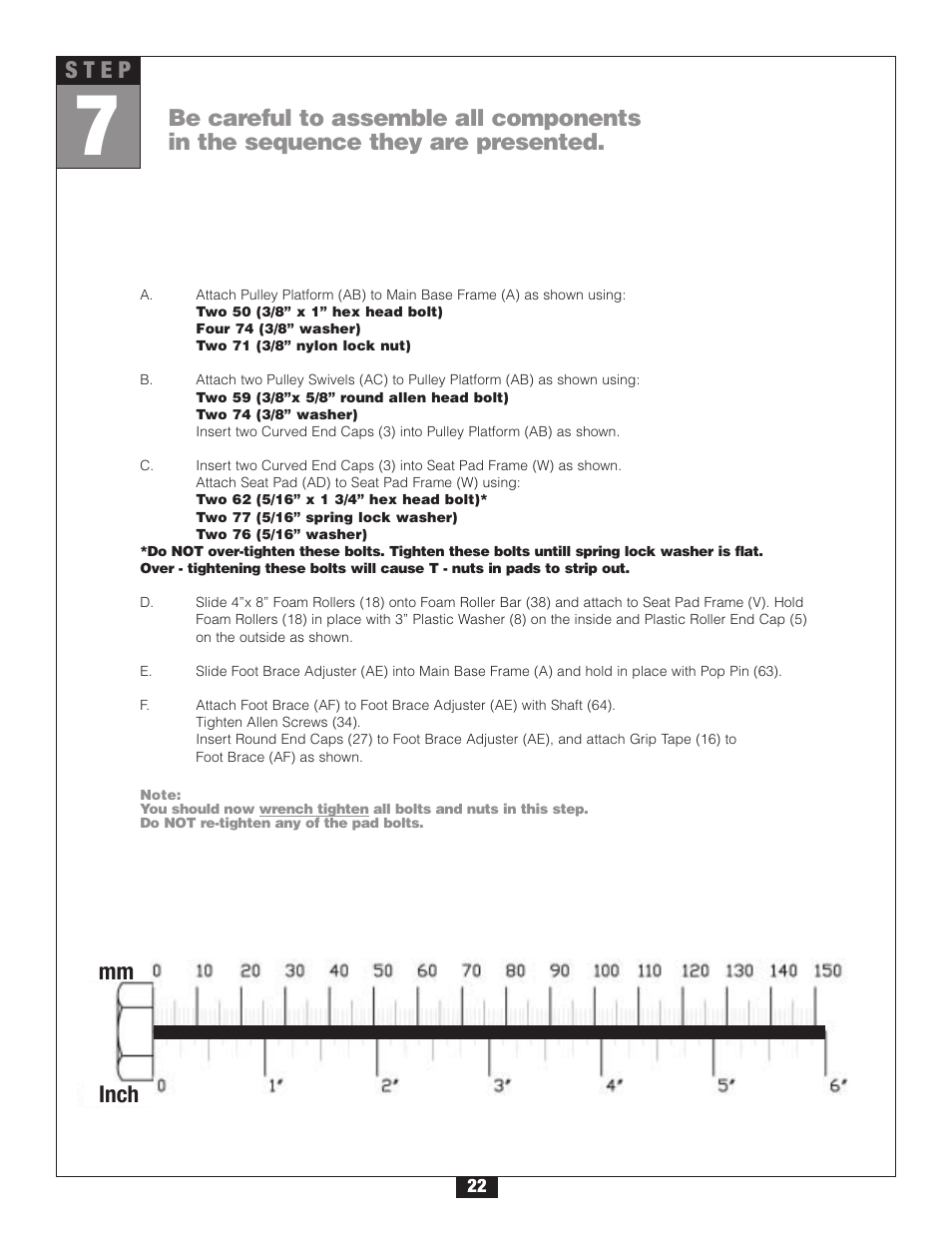 S t e p | Body Solid G6B User Manual | Page 22 / 90