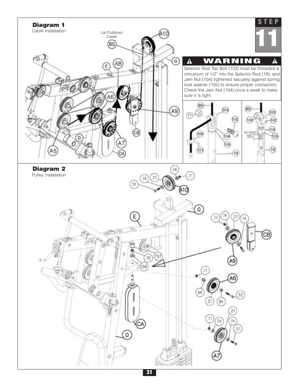 S t e p | Body Solid G6B User Manual | Page 31 / 90