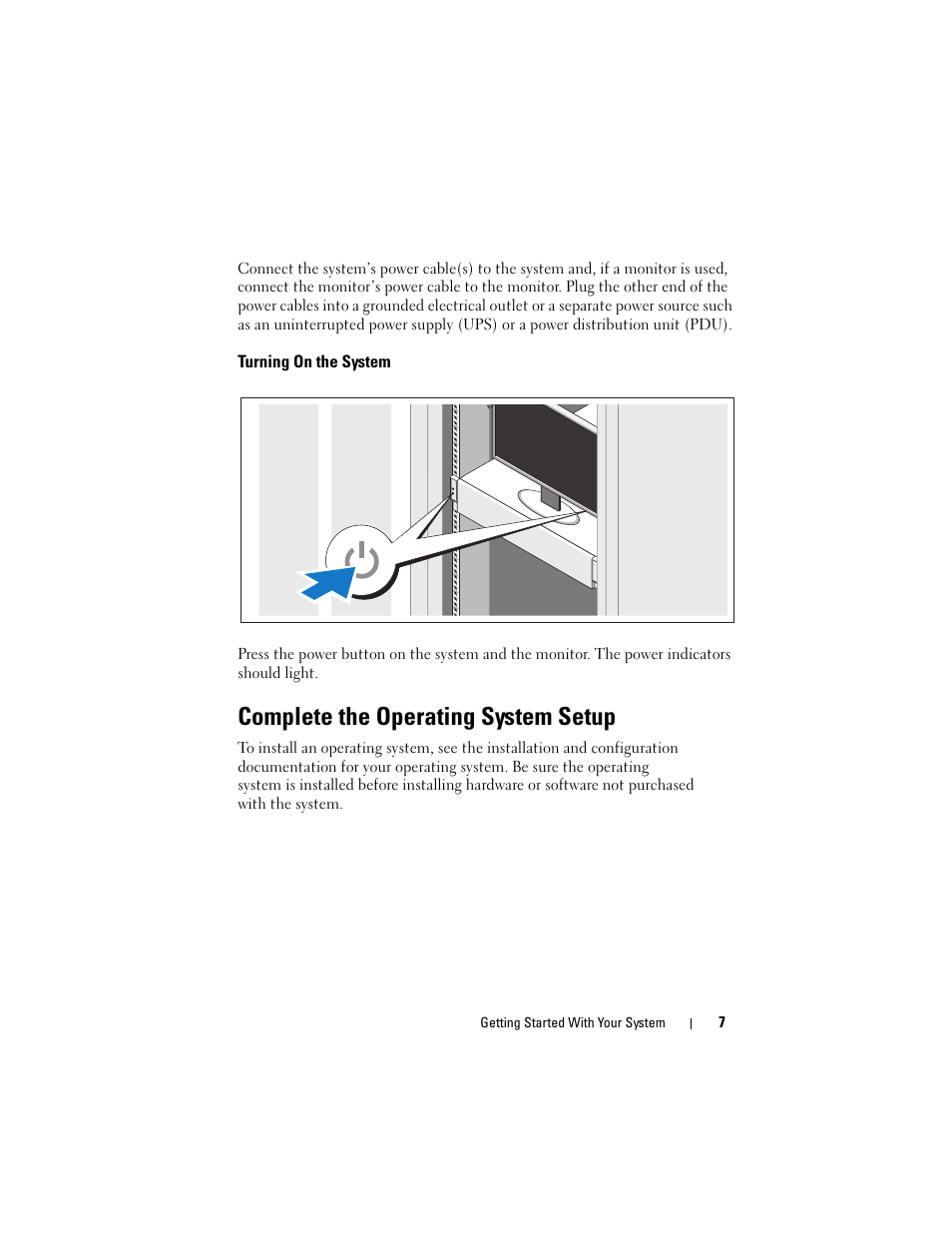 Complete the operating system setup | Dell PowerEdge C2100 User Manual | Page 9 / 128