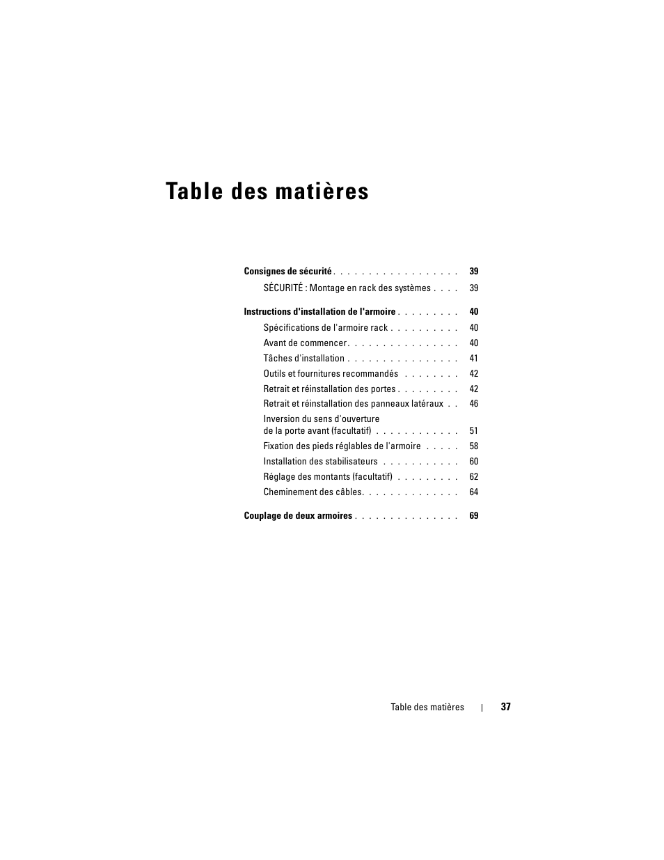 Dell PowerEdge Rack Enclosure 4220 User Manual | Page 39 / 186