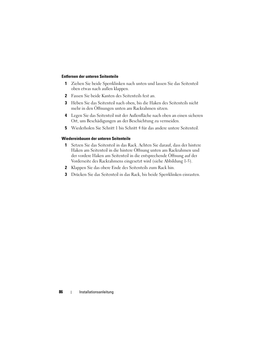 Dell PowerEdge Rack Enclosure 4220 User Manual | Page 88 / 186