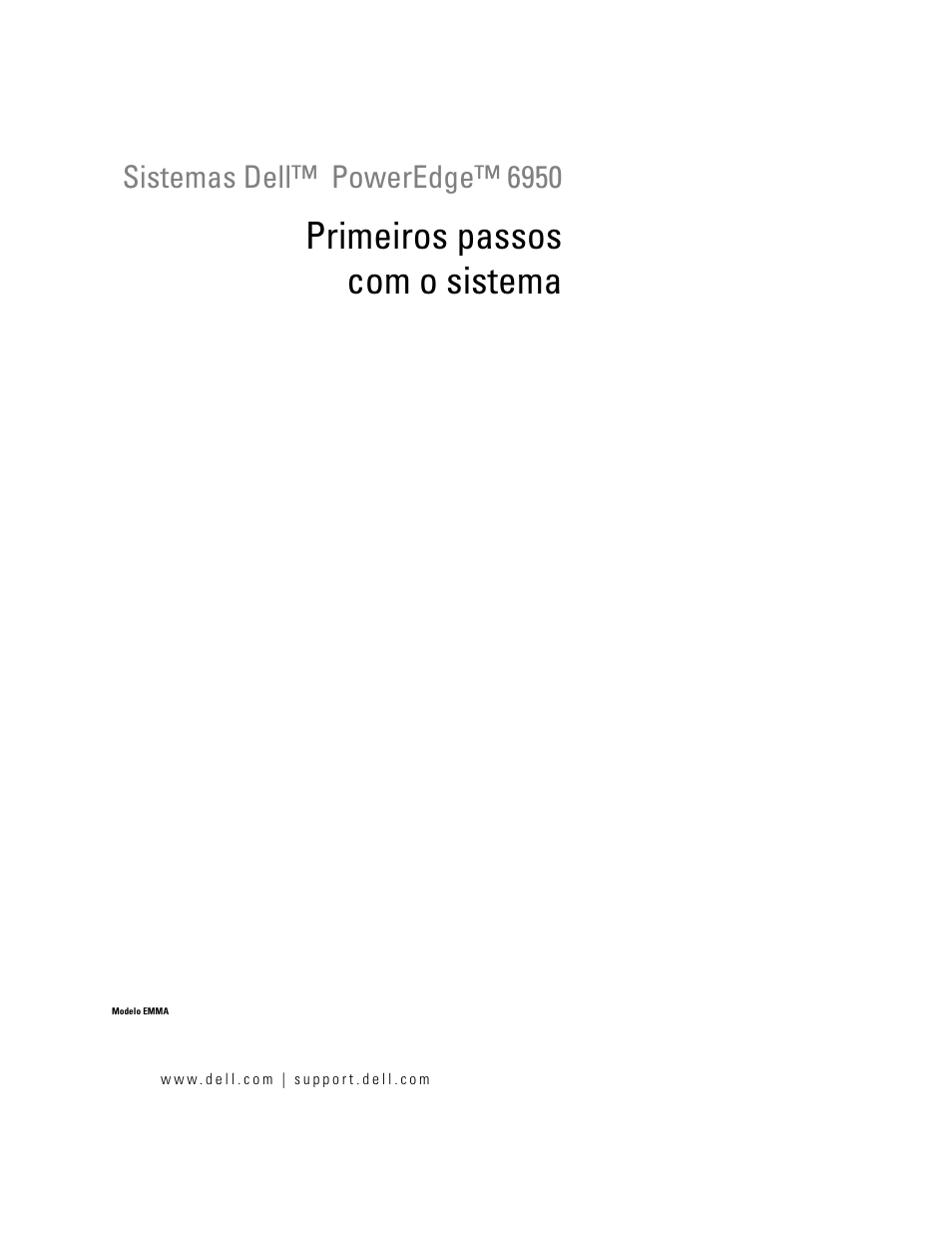 Primeiros passos com o sistema, Sistemas dell™ poweredge™ 6950 | Dell PowerEdge 6950 User Manual | Page 23 / 42