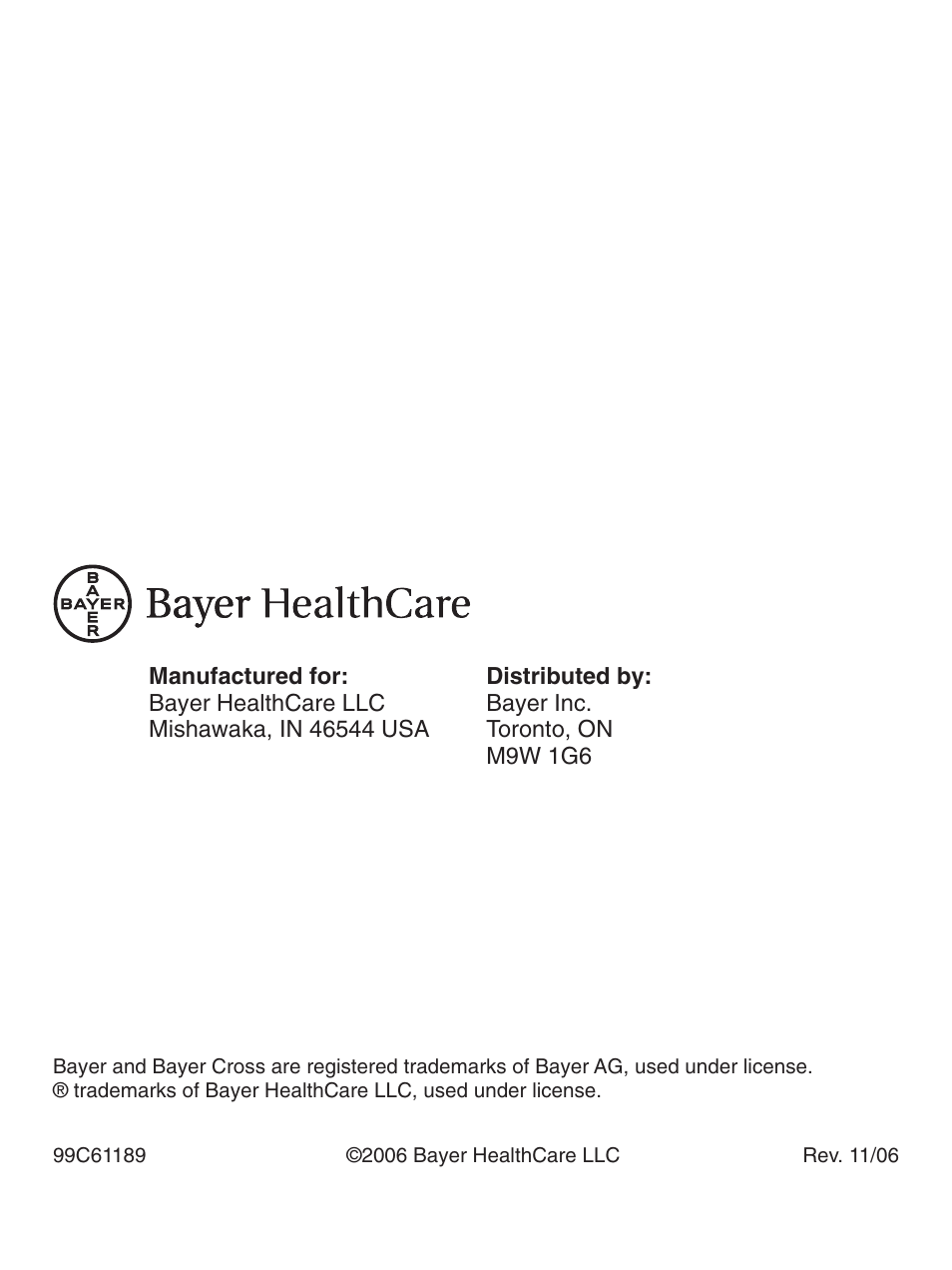 Bayer HealthCare 2 User Manual | Page 53 / 53