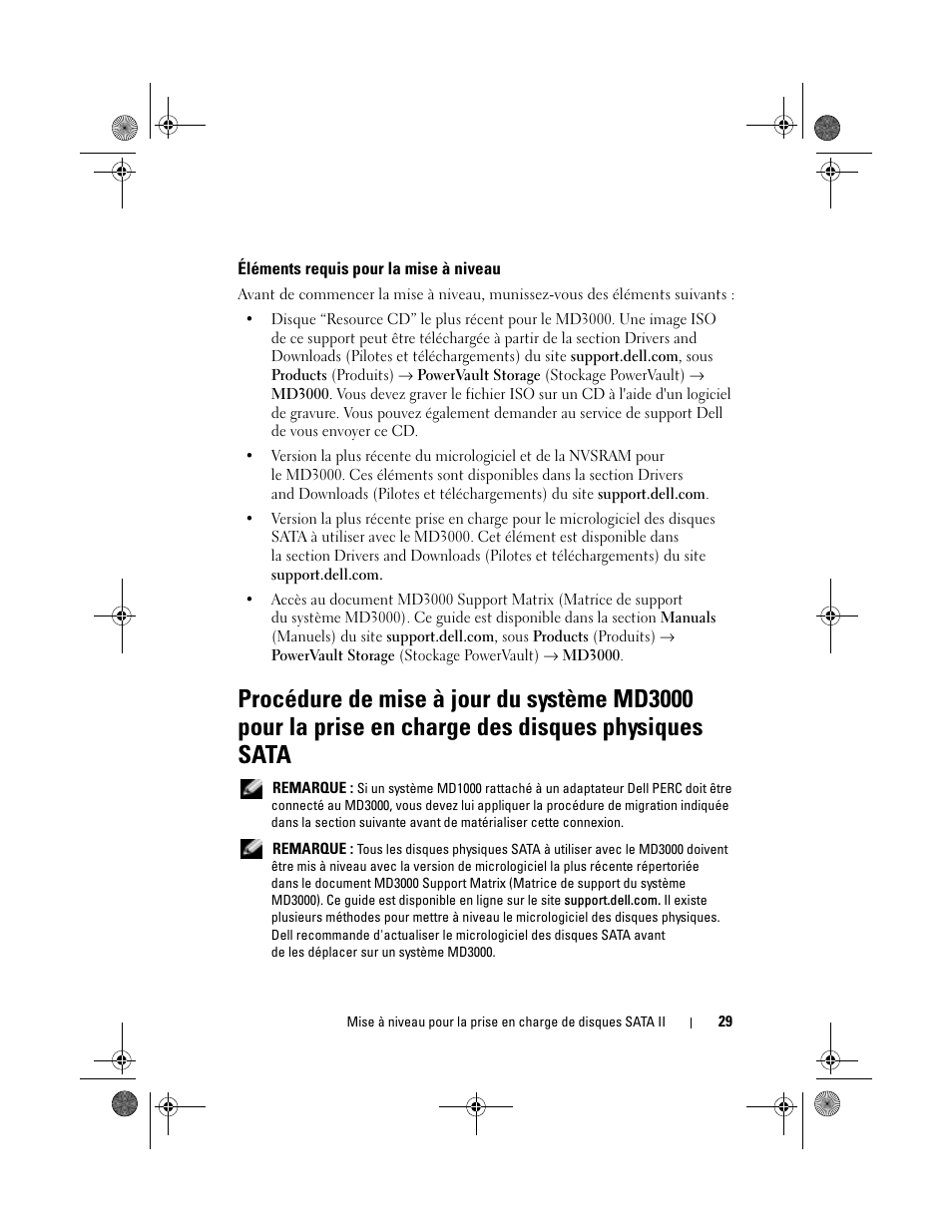 Éléments requis pour la mise à niveau | Dell PowerVault MD3000 User Manual | Page 29 / 92