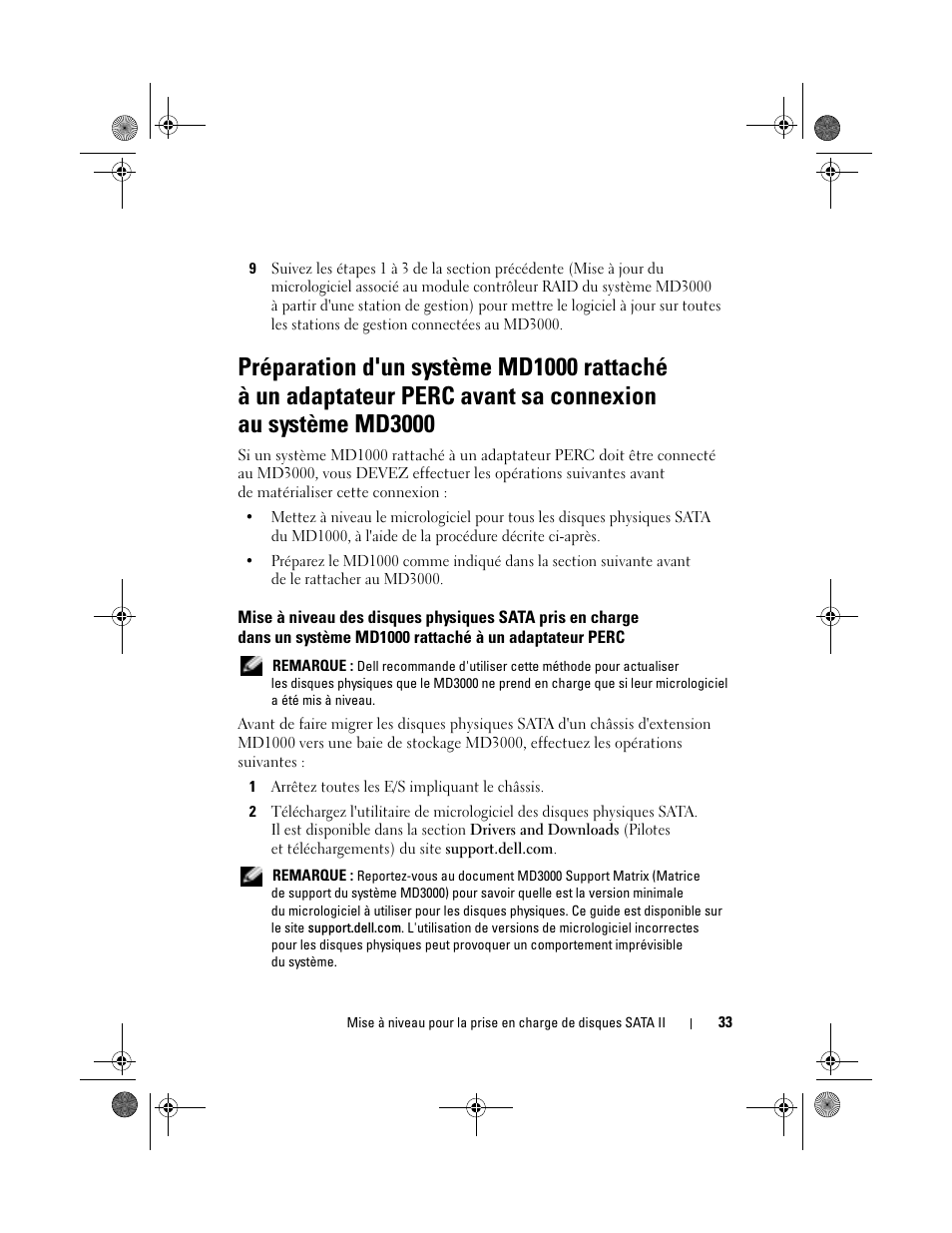 1 arrêtez toutes les e/s impliquant le châssis | Dell PowerVault MD3000 User Manual | Page 33 / 92