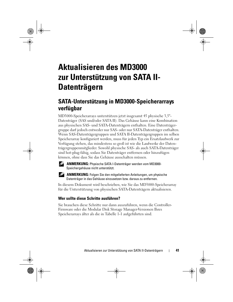 Wer sollte diese schritte ausführen | Dell PowerVault MD3000 User Manual | Page 41 / 92
