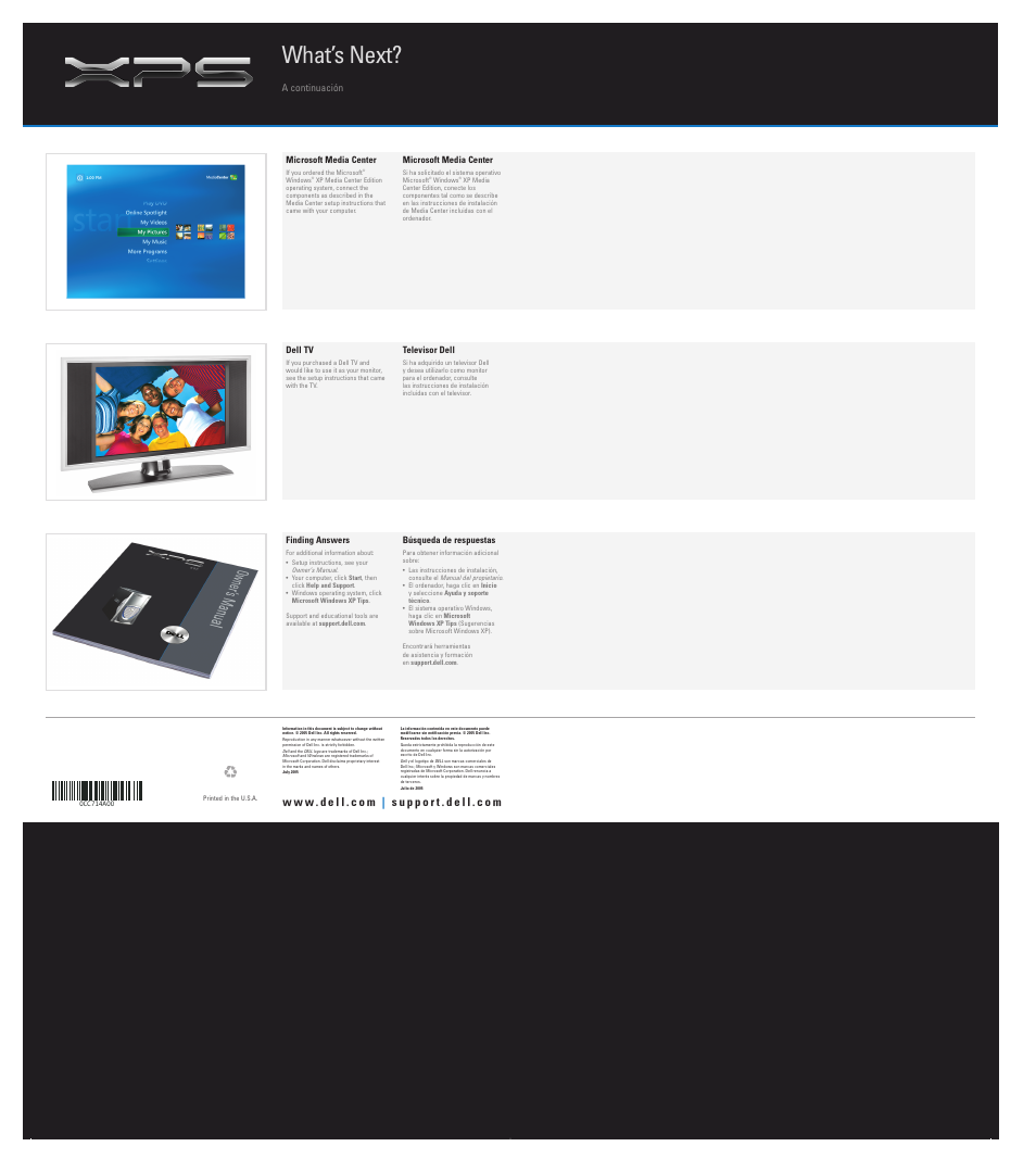 What’s next | Dell XPS 600 User Manual | Page 2 / 2