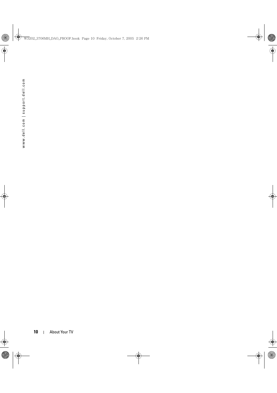 Dell LCD TV W3706MH User Manual | Page 10 / 204