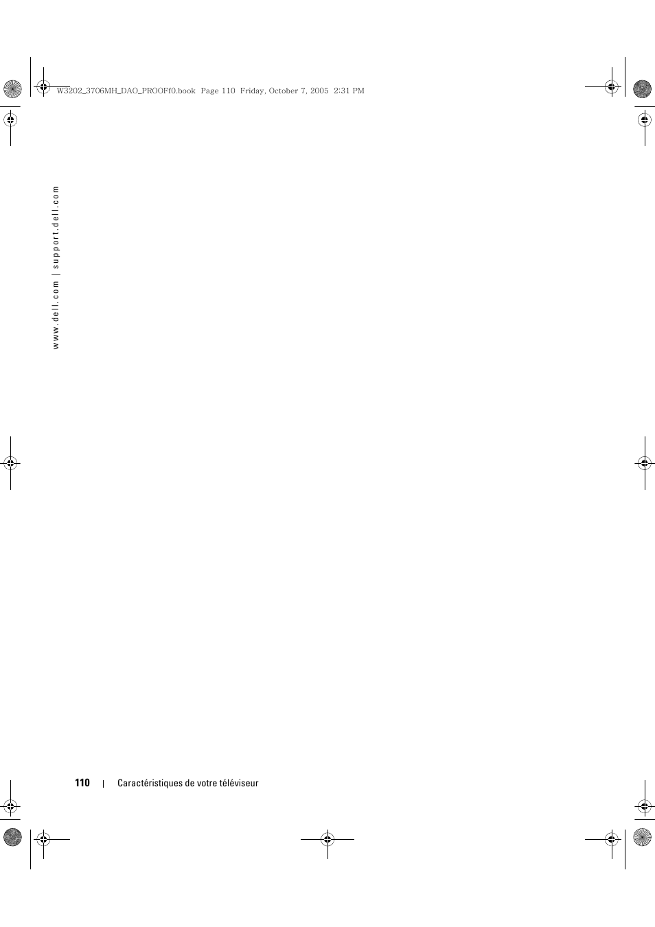 Dell LCD TV W3706MH User Manual | Page 110 / 204