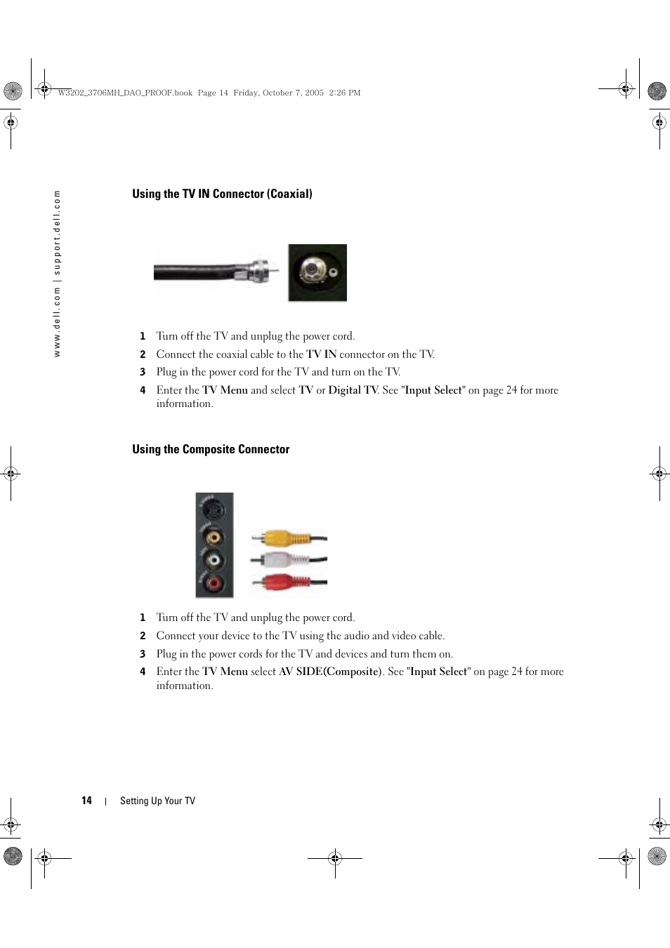 Dell LCD TV W3706MH User Manual | Page 14 / 204