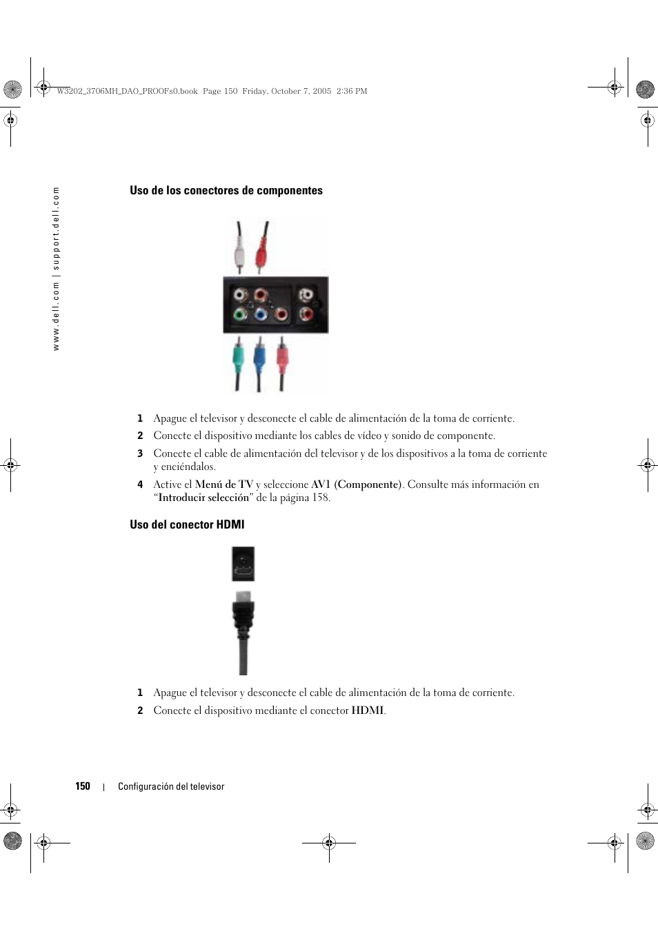 Dell LCD TV W3706MH User Manual | Page 150 / 204