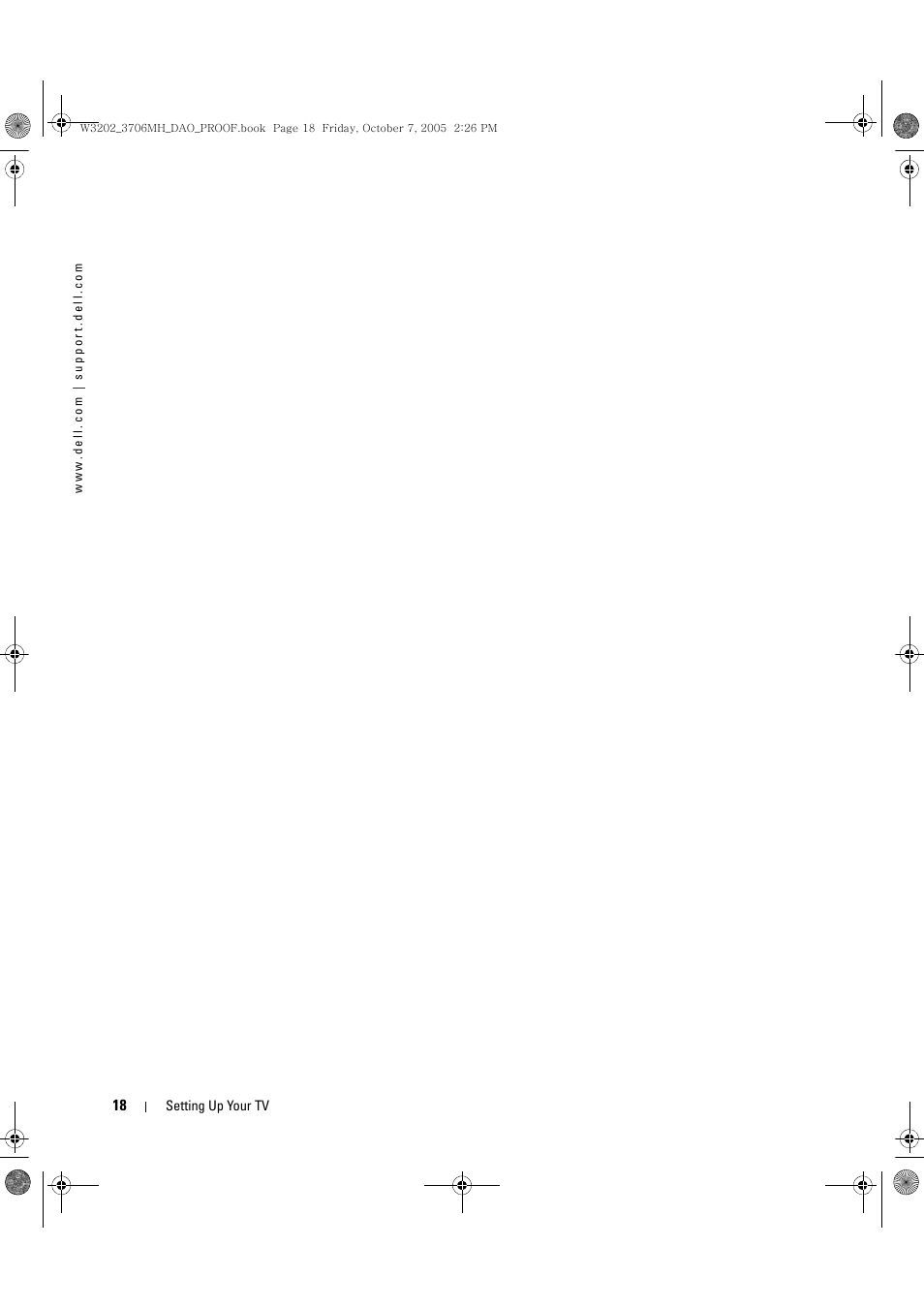 Dell LCD TV W3706MH User Manual | Page 18 / 204