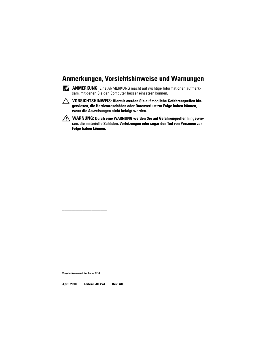 Anmerkungen, vorsichtshinweise und warnungen | Dell PowerVault DL2200 User Manual | Page 40 / 124