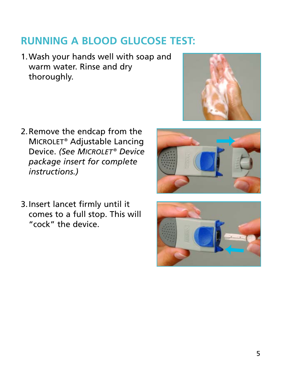 Running a blood glucose test | Bayer HealthCare Ascensia BREEZE and Ascensia AUTODISCTM Unique 10-Test Disc User Manual | Page 11 / 55